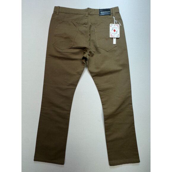 NWT Ace Of Diamond Coffee Chinos Pants Mens 36x32 Flat Front Casual Straight Leg - Picture 8 of 13